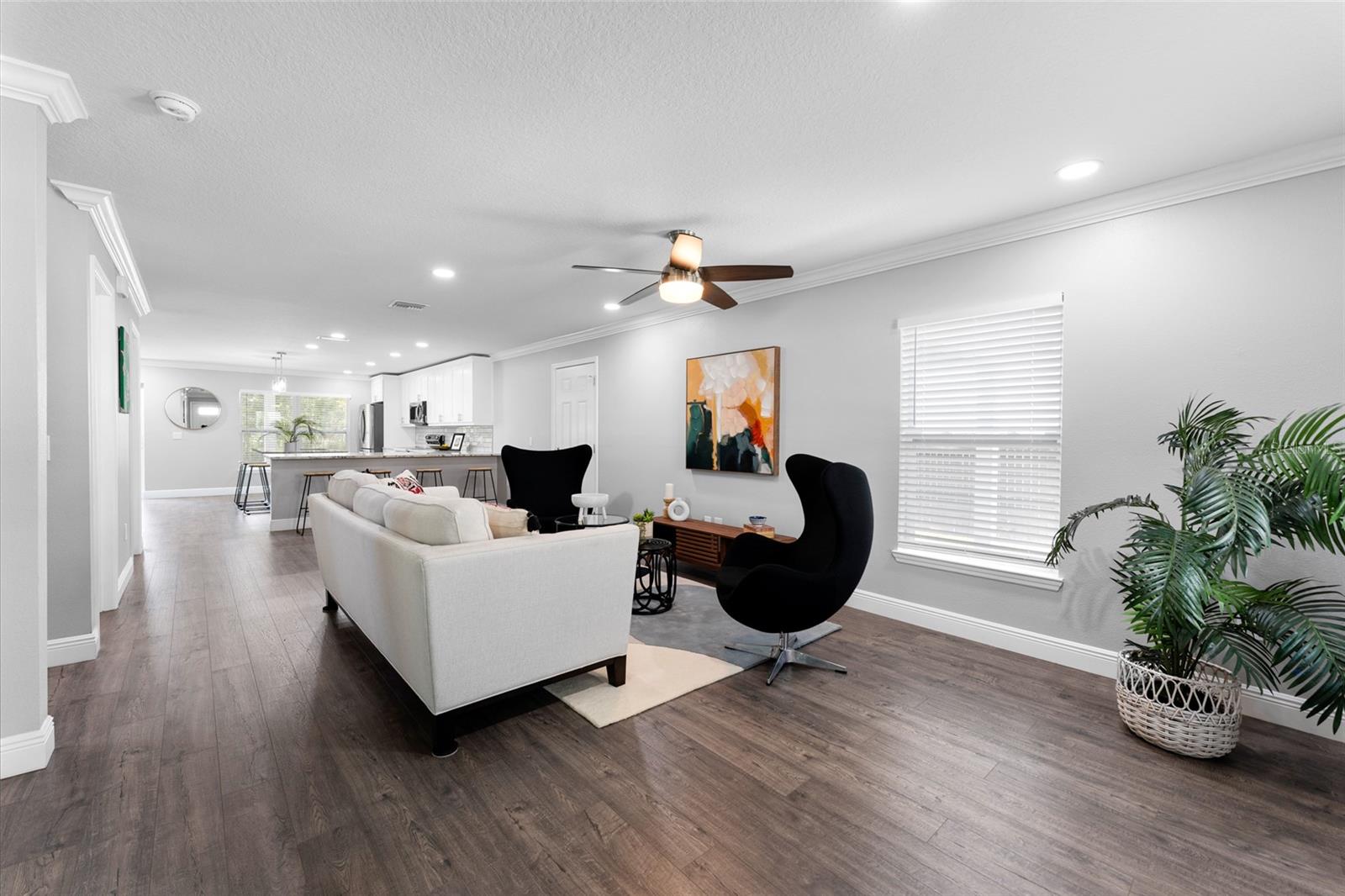 High ceilings, gorgeous flooring and room to entertain!
