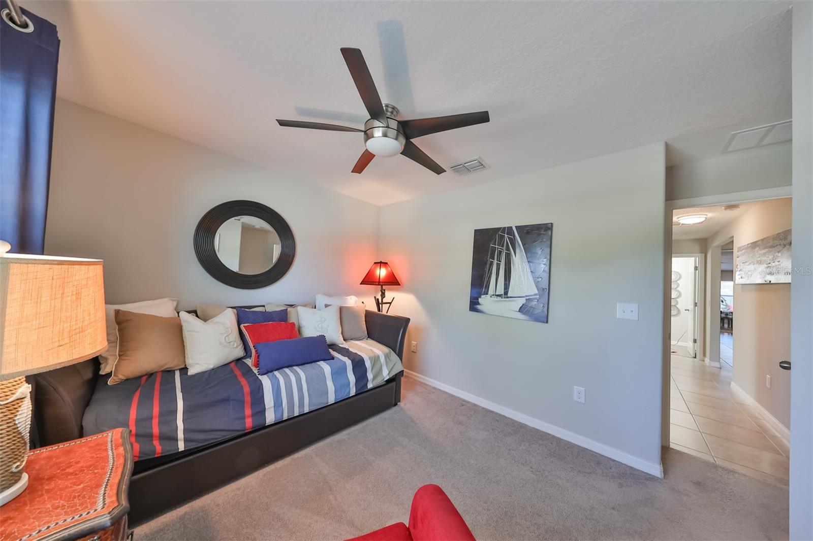 Due to the split floor plan, this room offers lots of privacy.