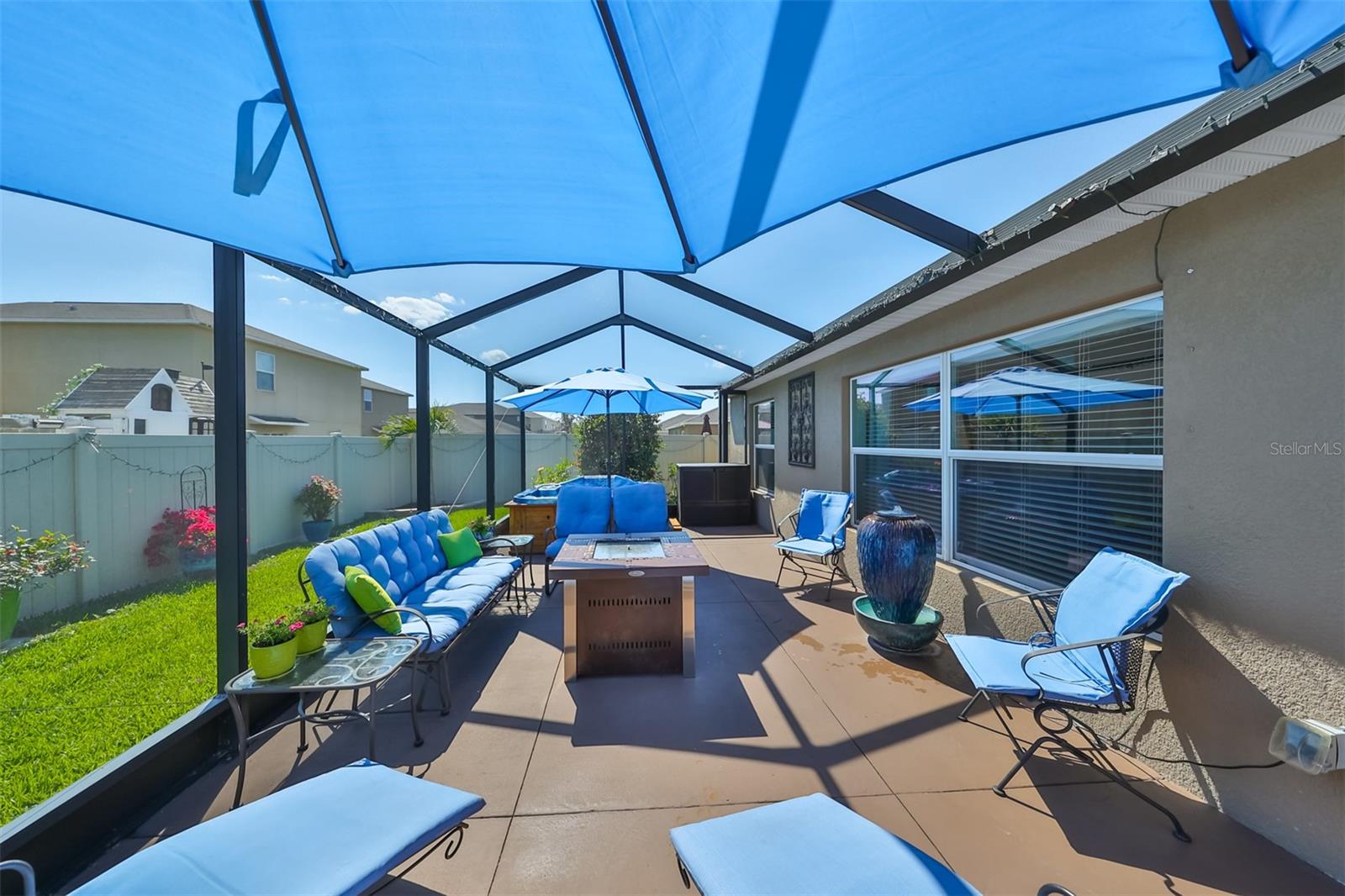 Space for entertaining or family events.  Beautifully scored lanai flooring and a lush backyard to enjoy.