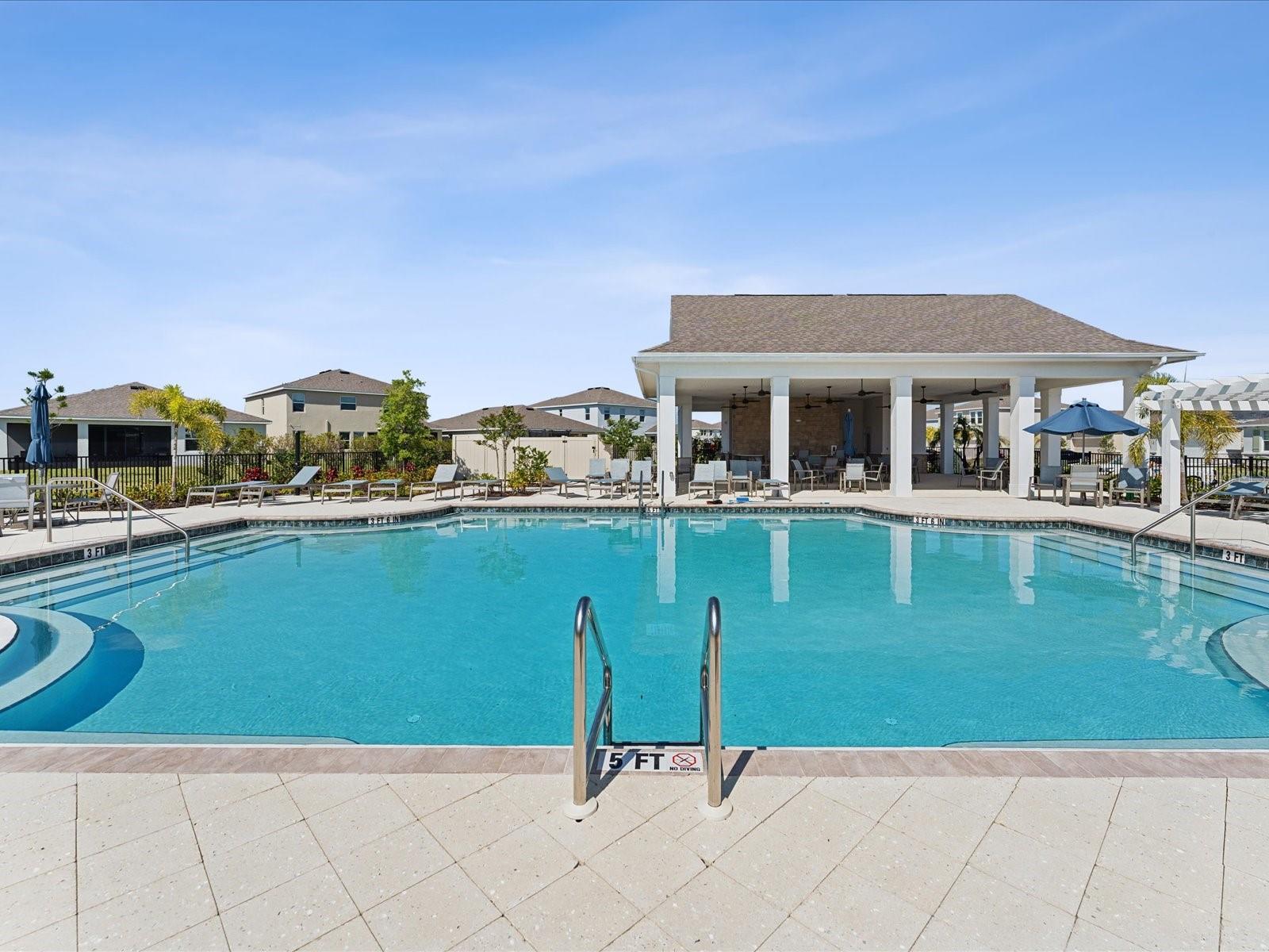 Swim all day in the sparkling pool or take a break in the shade of the cool patio.