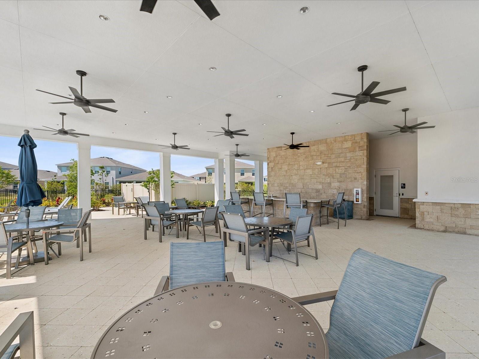 Multiple seating areas in the patio allow you to relax and enjoy some downtime away from all the fun in the sun.