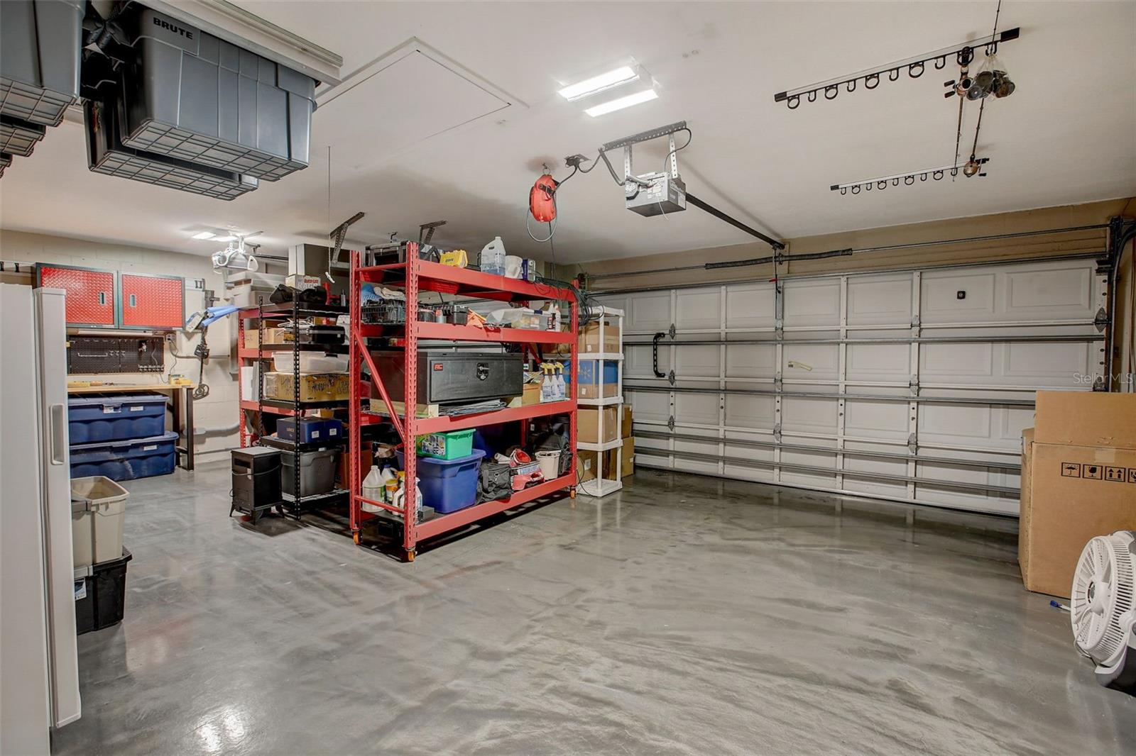 Huge garage with Epoxied floor