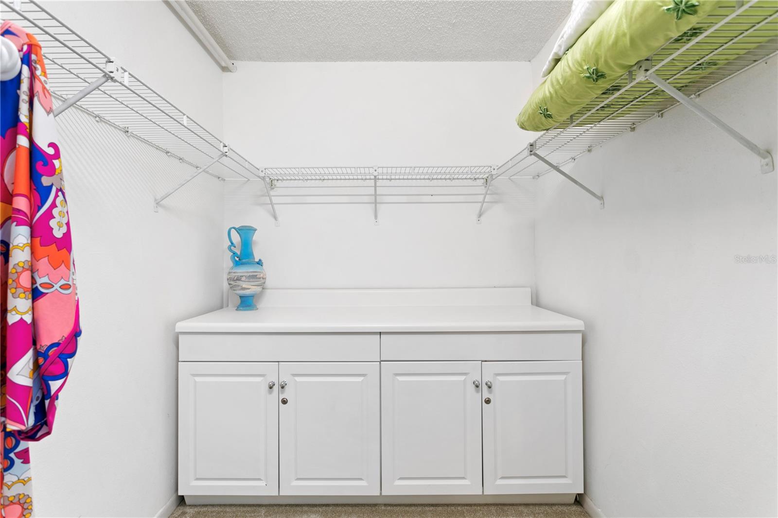 Primary closet with secure storage cabinet