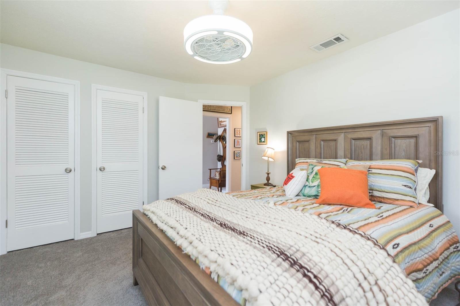 Two bedrooms share a full and renovated bath. Both rooms are large with closets.
