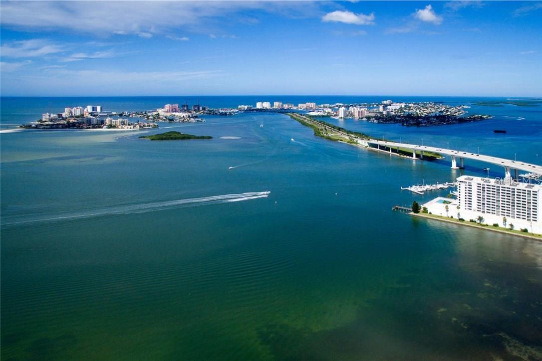 Views of Clearwater Bridge and Gulf of Mexico