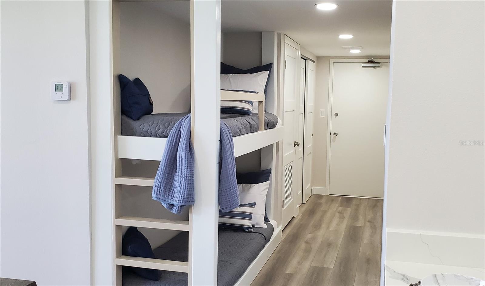 Unique bunkbeds -- ready for extra guests!
