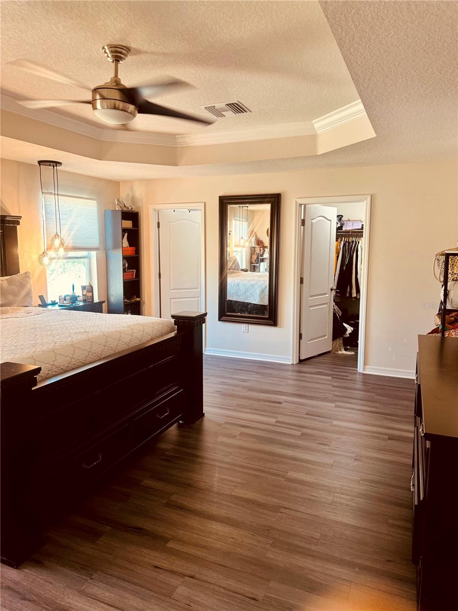 owners suite with 2 walk-in closets