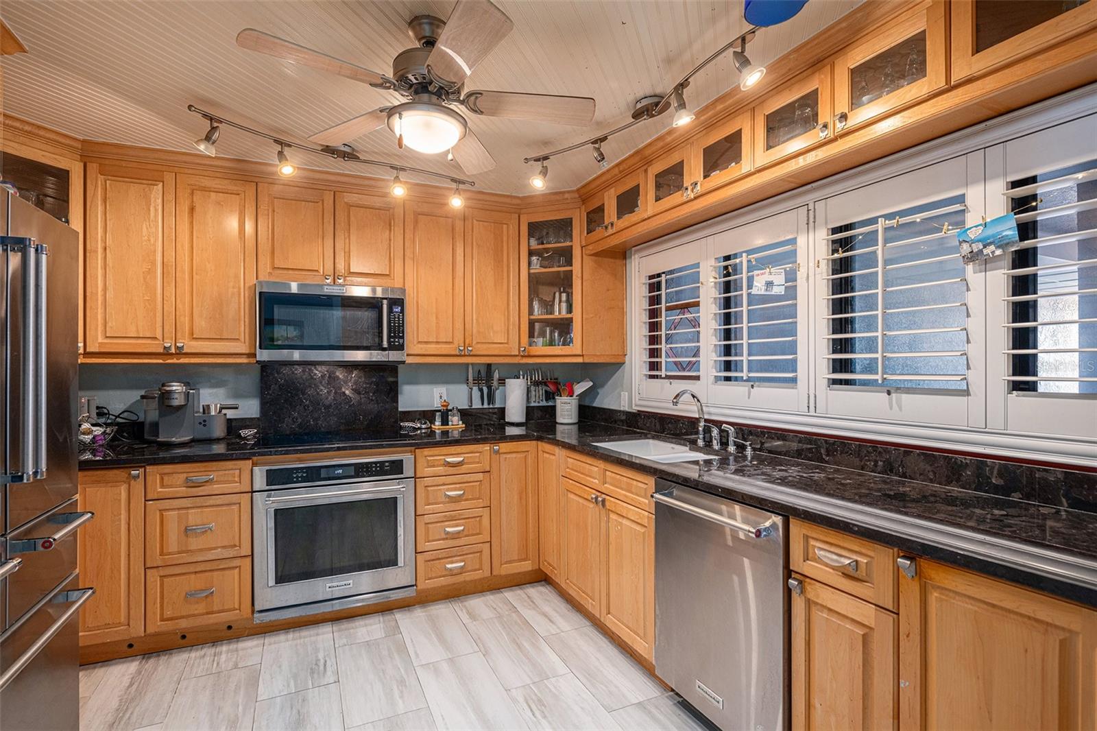 modern kitchen with all KitchenAid Appliances and Granite Counters