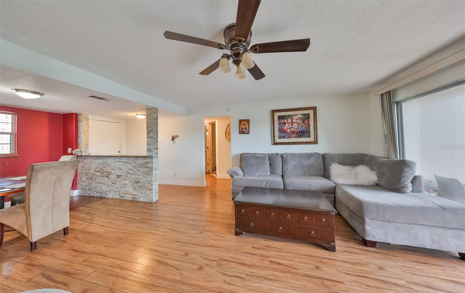 Living Room Showing Entry Way & Dinette Area