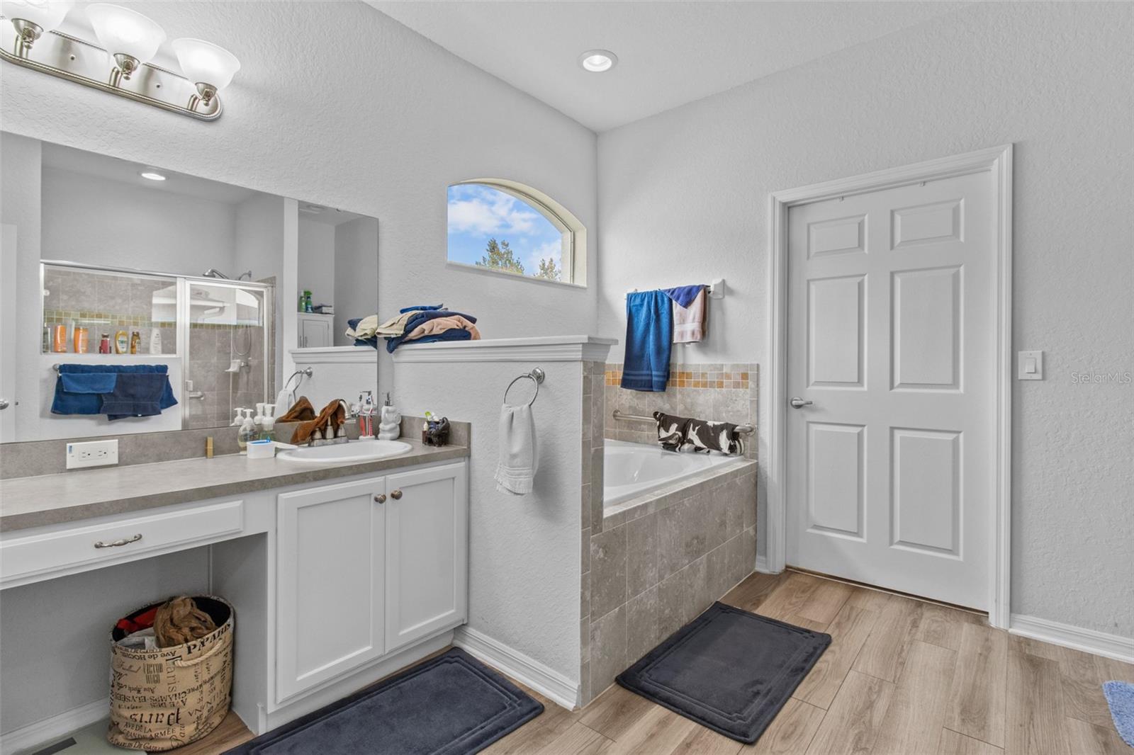 Generous sized master bath with great lighting
