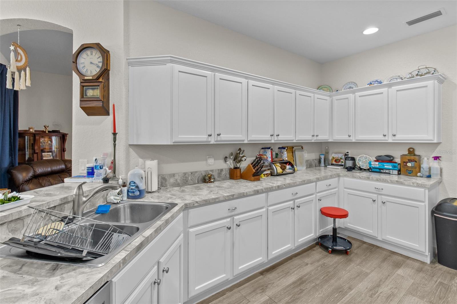 This kitchen boasts plenty of counter and storage space!