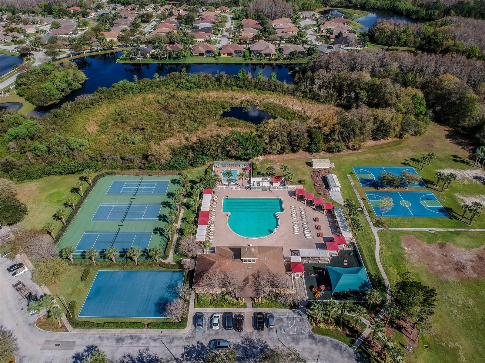 Community amenities include pool with swim lanes and kiddie pool/splash pad, tennis courts, covered park and basketball courts