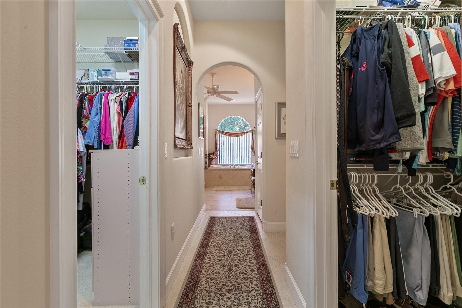 His & Her Walk-in Closets