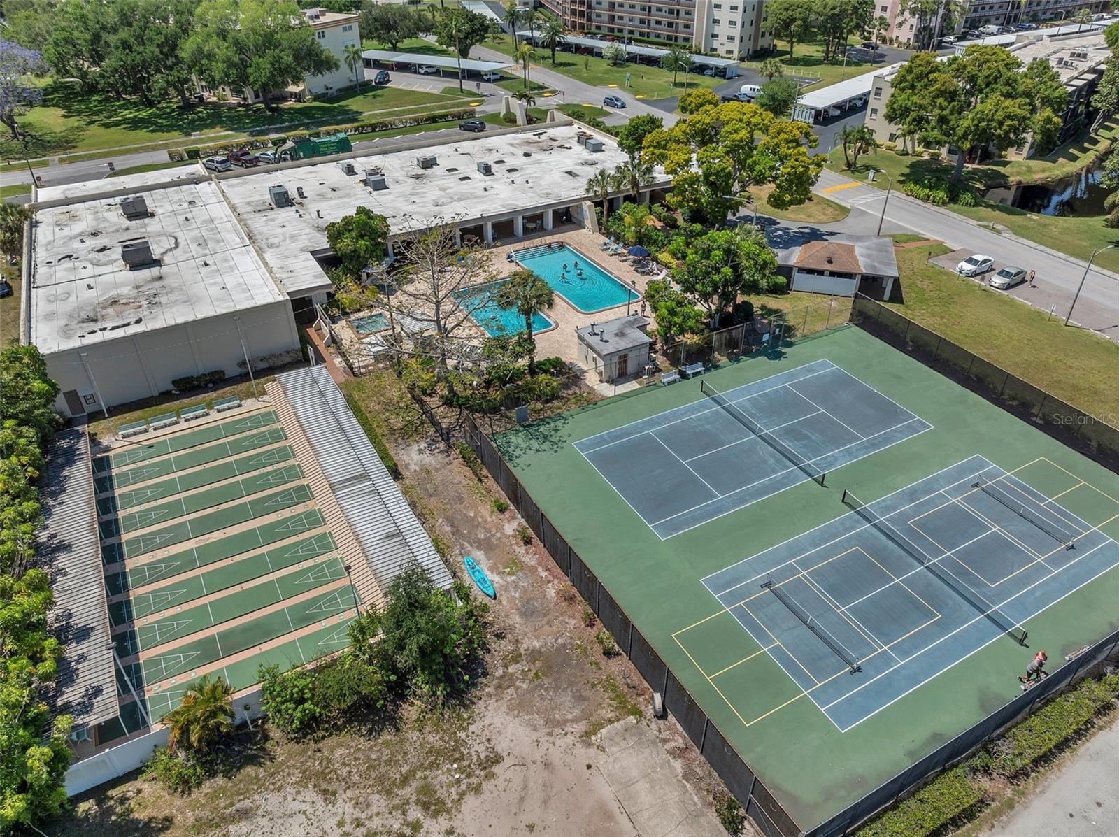 Tennis courts, bocce ball, shuffleboard