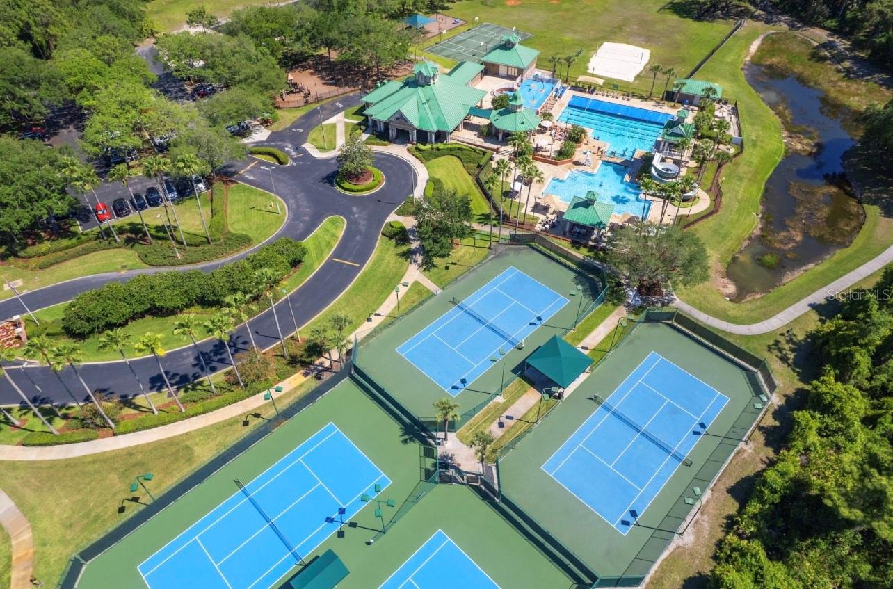 Drone View of Resort Style Community Center
