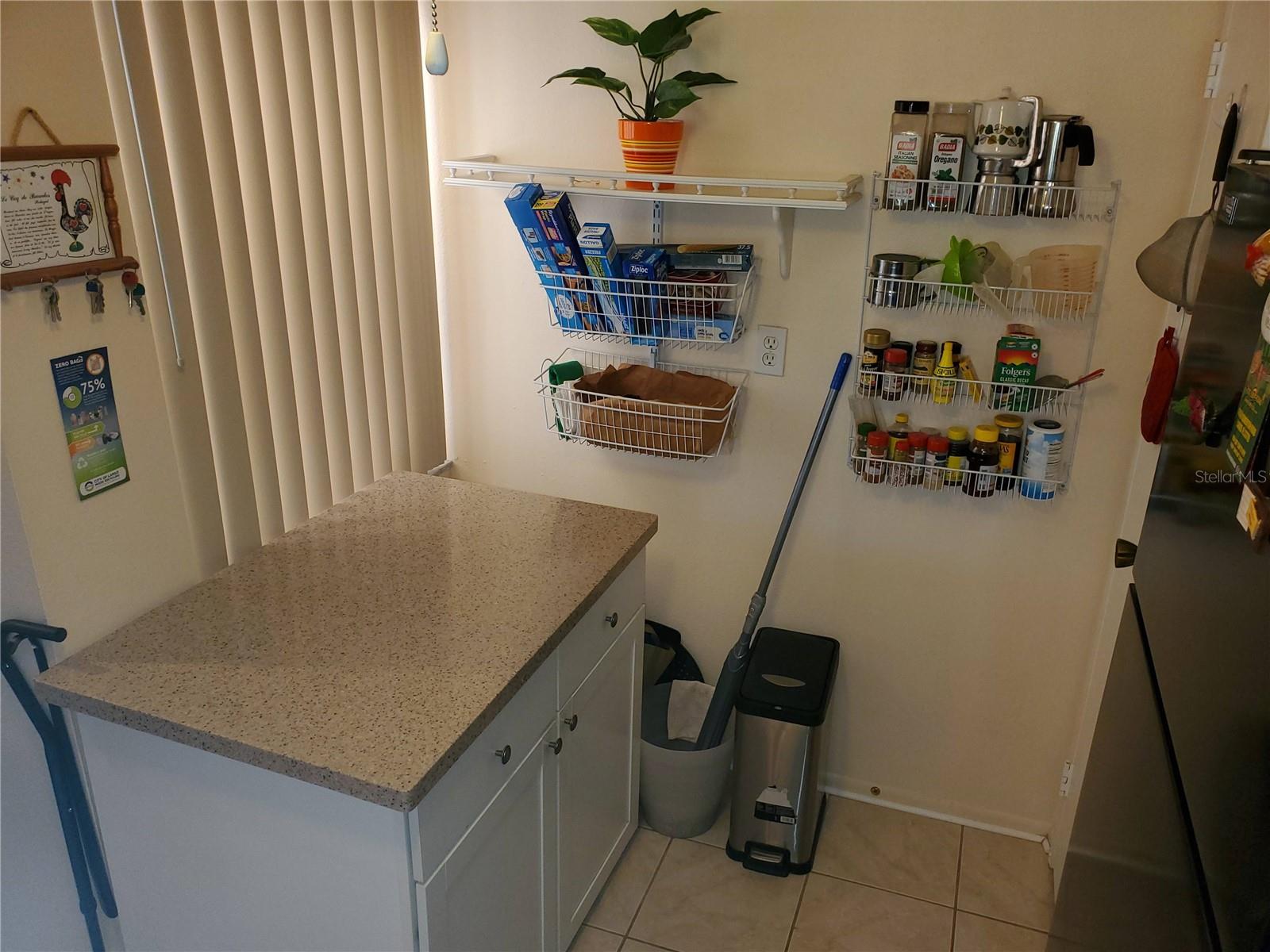 Pantry across from kitchen