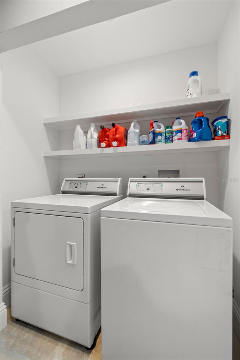 Washer & Dryer relocated to Primary Suite walk-in closet