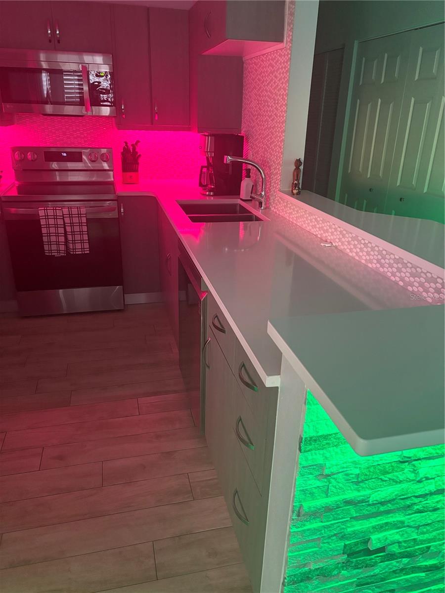 KITCHEN WITH LED LIGHTS ON