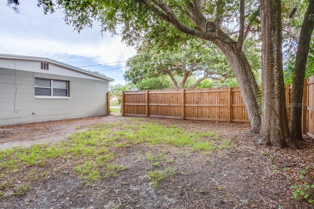 Fenced in Back Yard