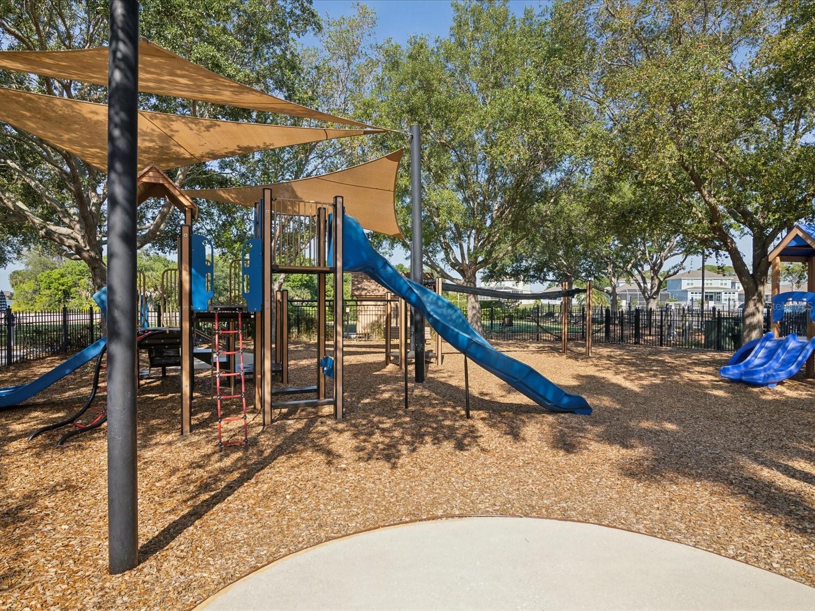 Take the kids to play inside a fenced and secure playground.