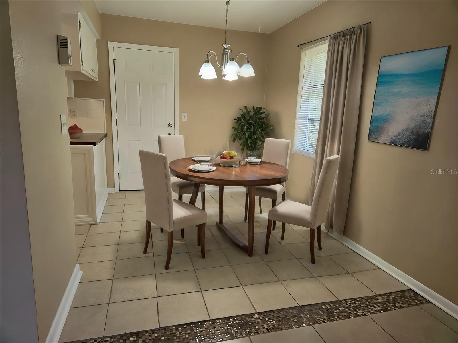 Separate dining room eating space