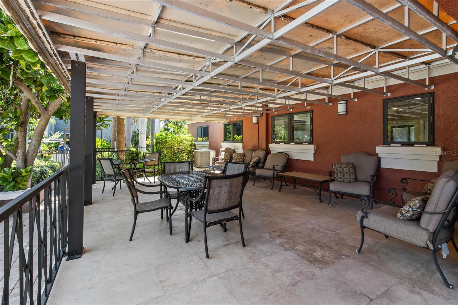 Covered patio, perfect for hosting gatherings and parties.