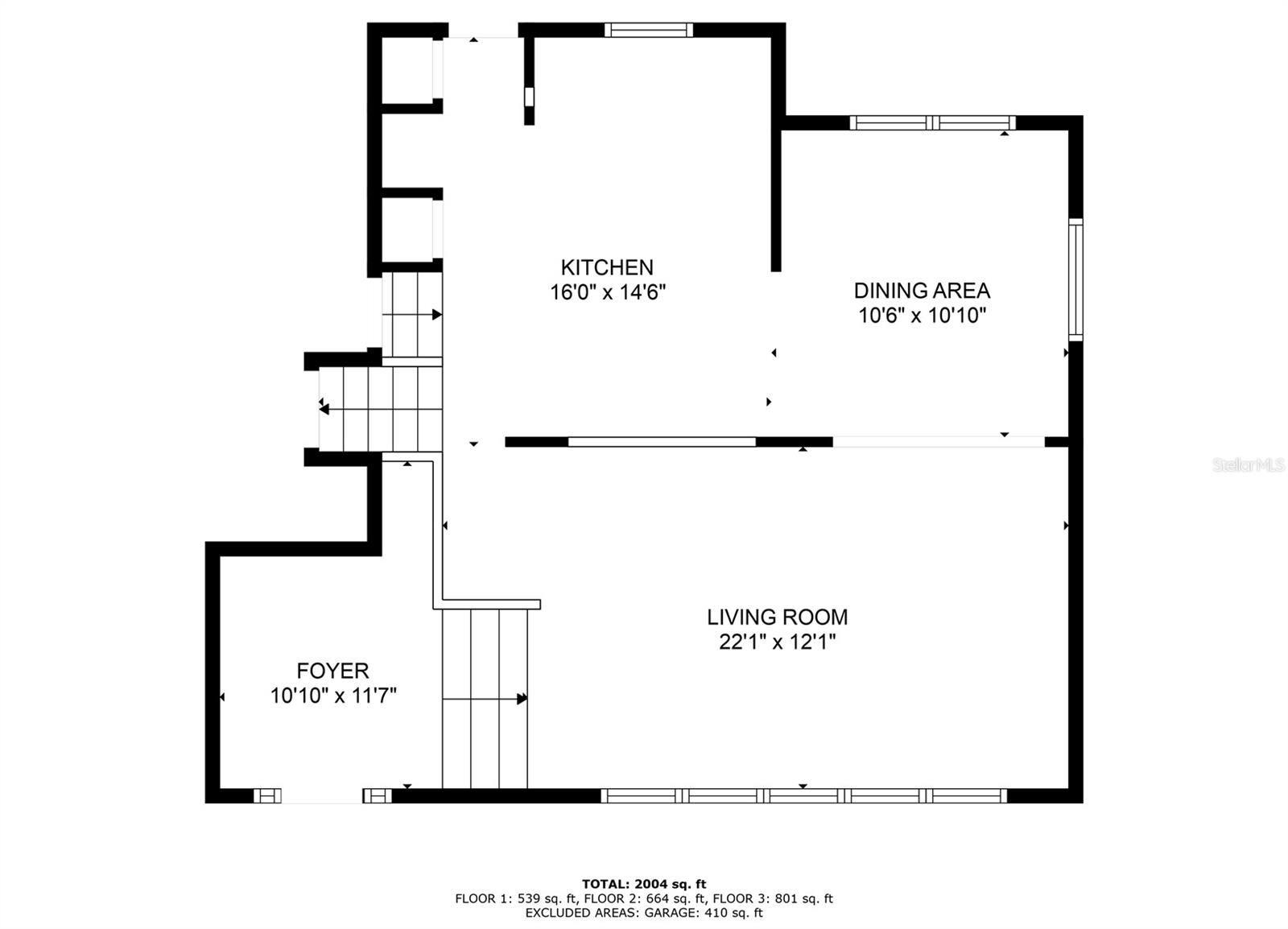 Main level floorplan