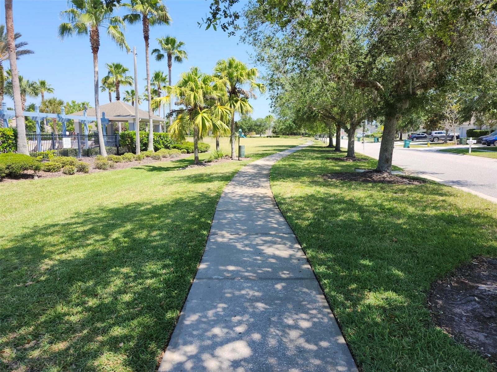 Walking trail through out community