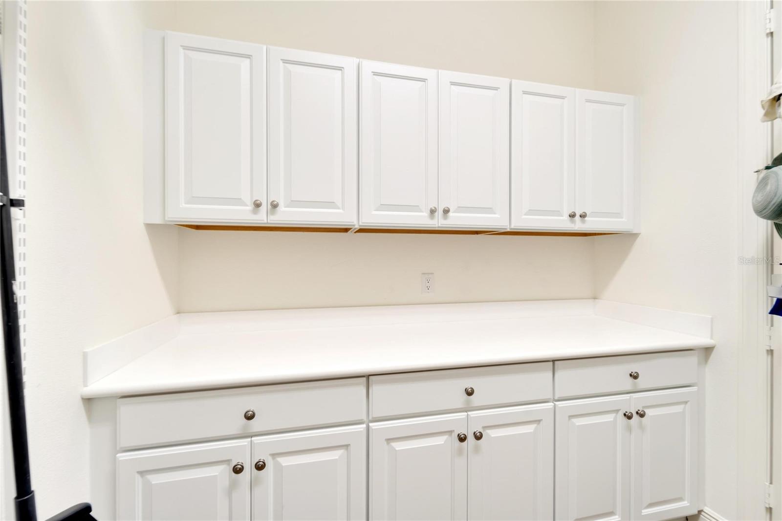 Laundry Room Folding Station w/Cabinets