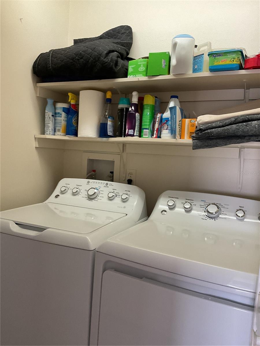 Washer and dryer in hall closet