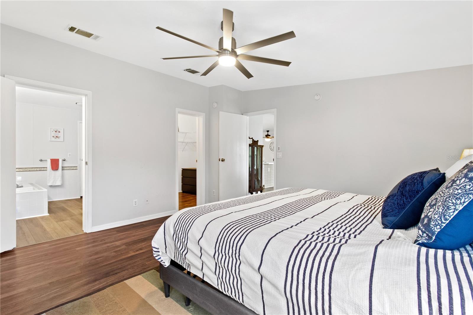 New ceiling fans throughout the home.