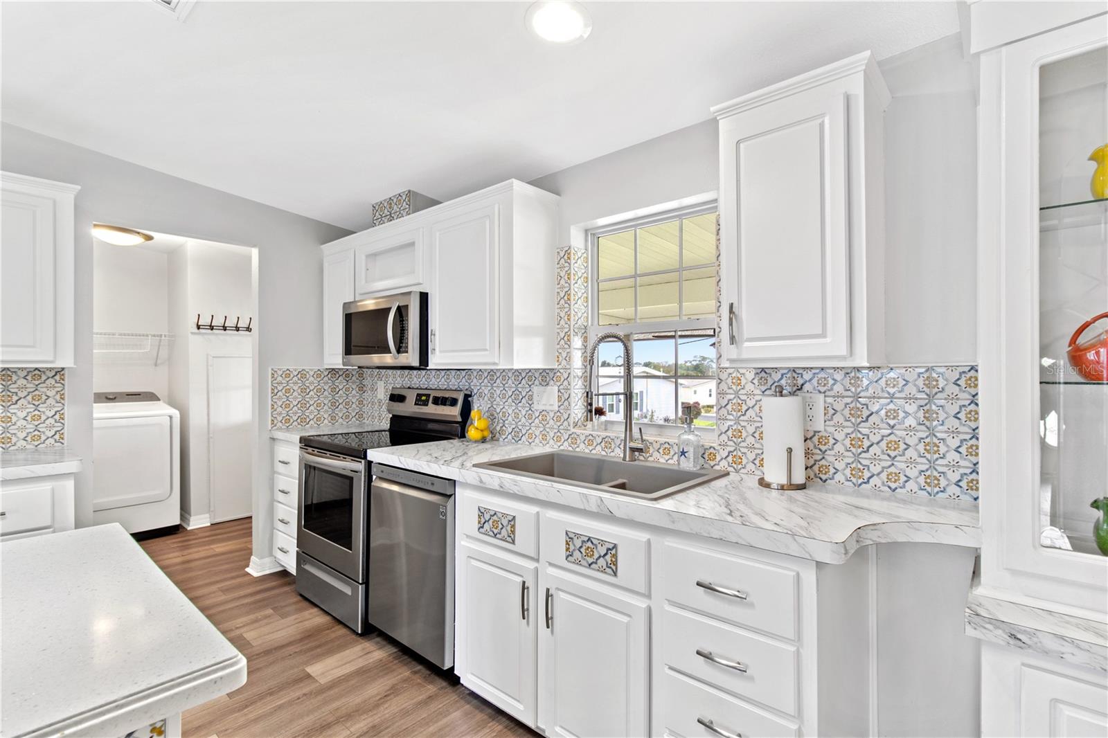 Great tile work in kitchen.