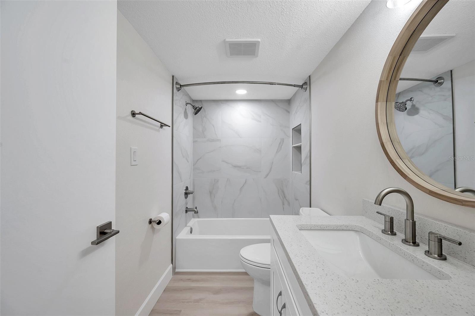 GUEST BATHROOM- NEW MODERN VANITY WITH QUARTZ COUNTERTOPS