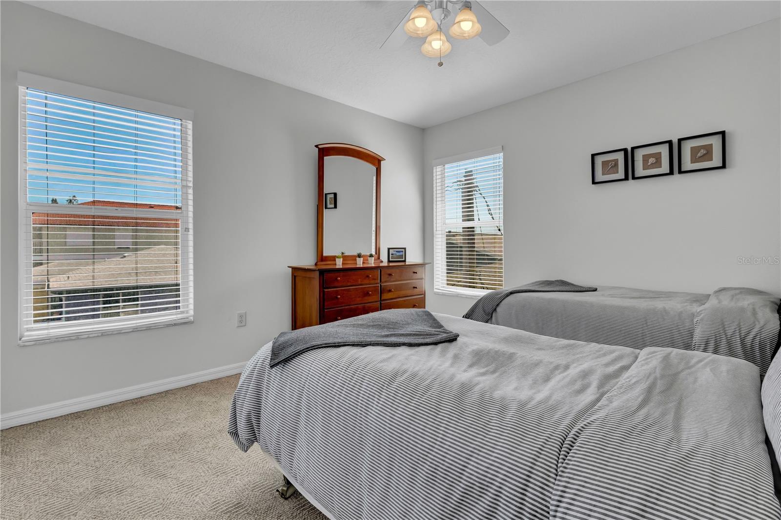 Bedroom # 2 with (2) twin beds