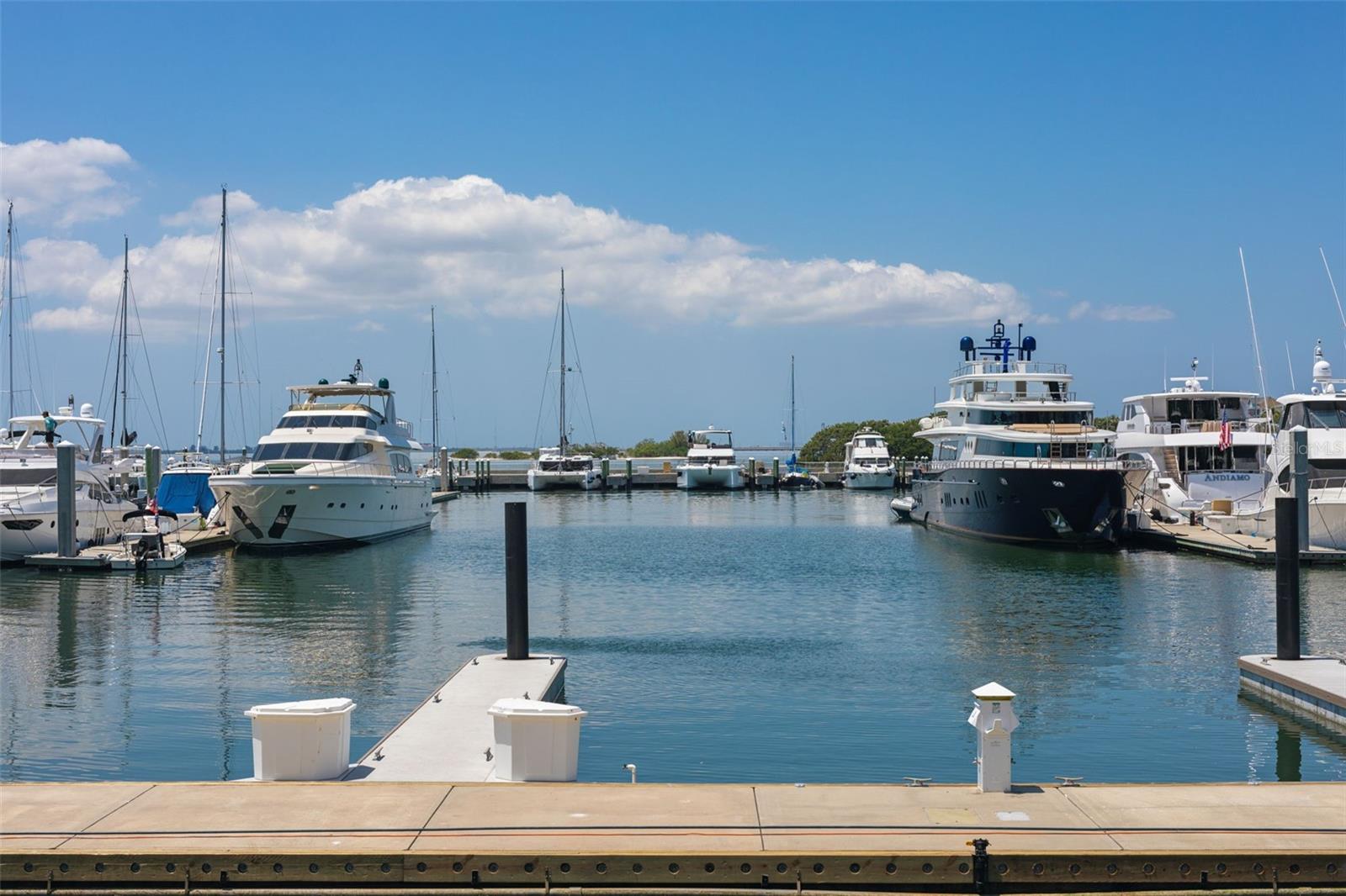 For security and privacy, there is not direct water access from the backyard, but you can dock a boat directly behind on the walking dock to accommodate guests or day trips.