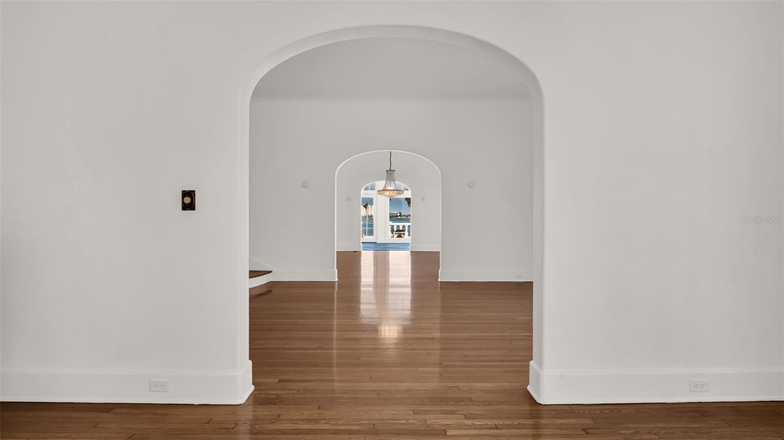 Beautiful archway connecting the main floor