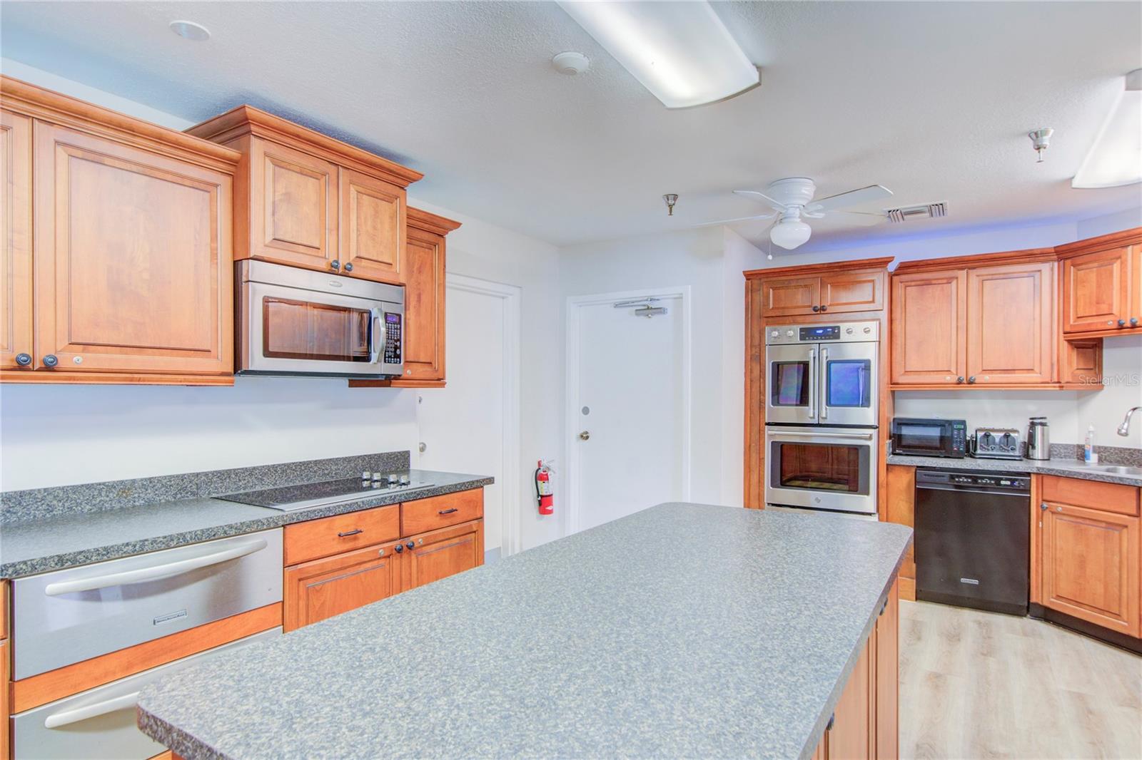 Spacious kitchen in clubhouse for events