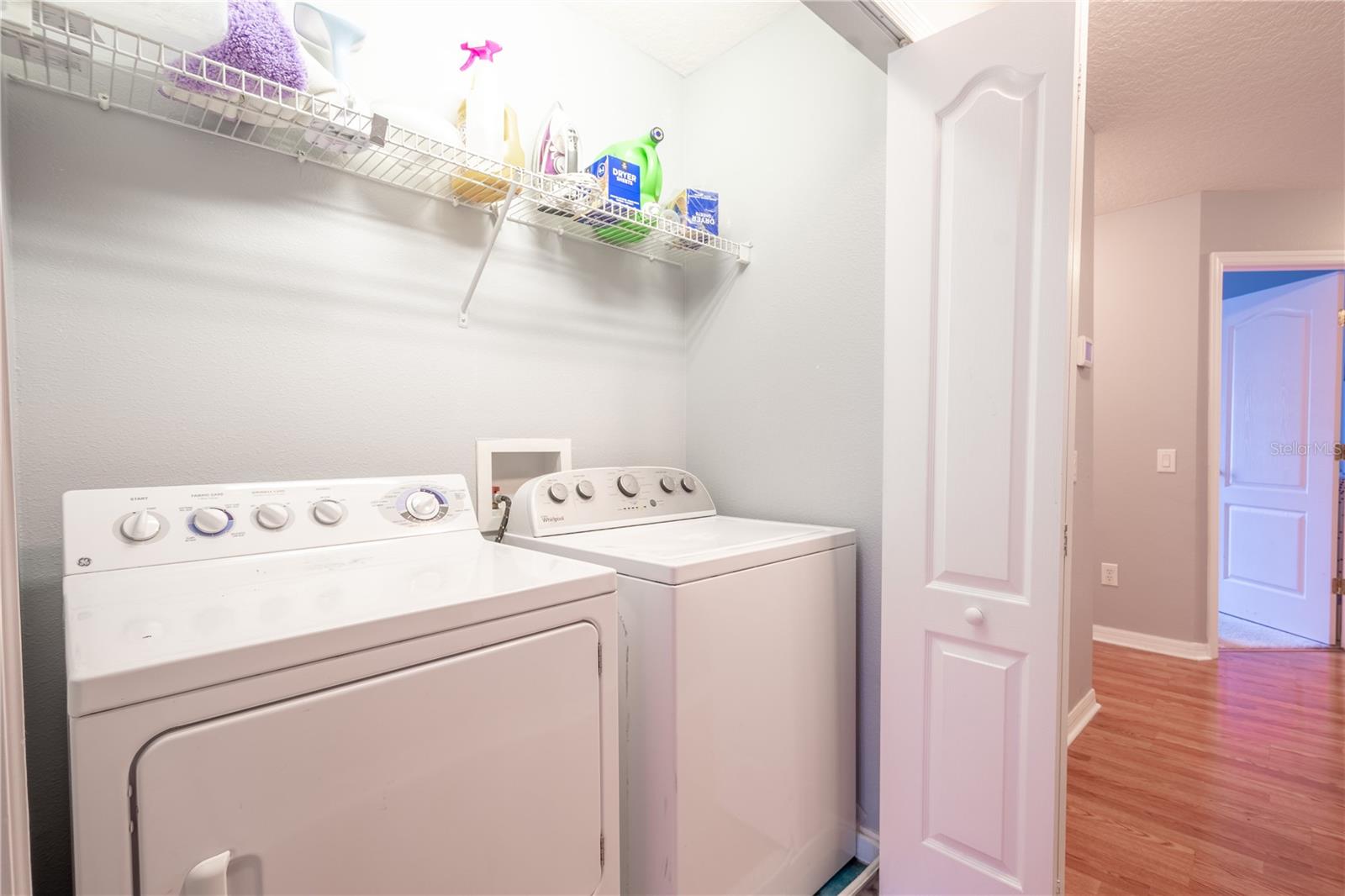 The washer and dryer are conveniently located on the second floor .