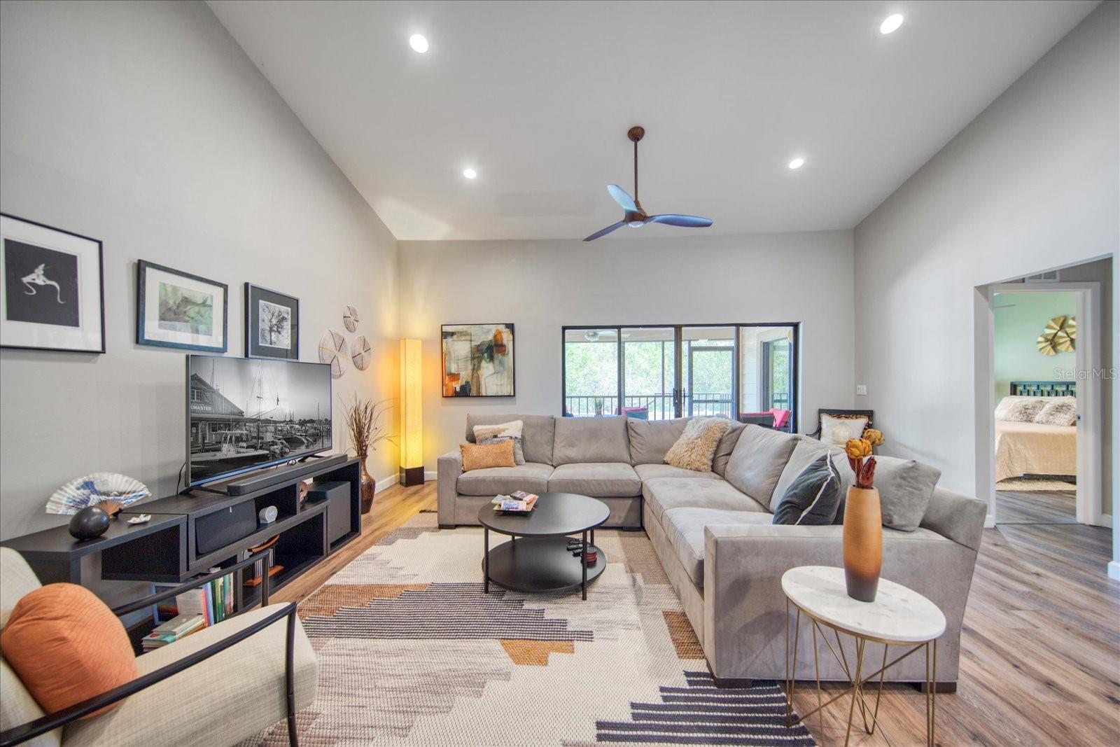 Family Room with lots of natural light.