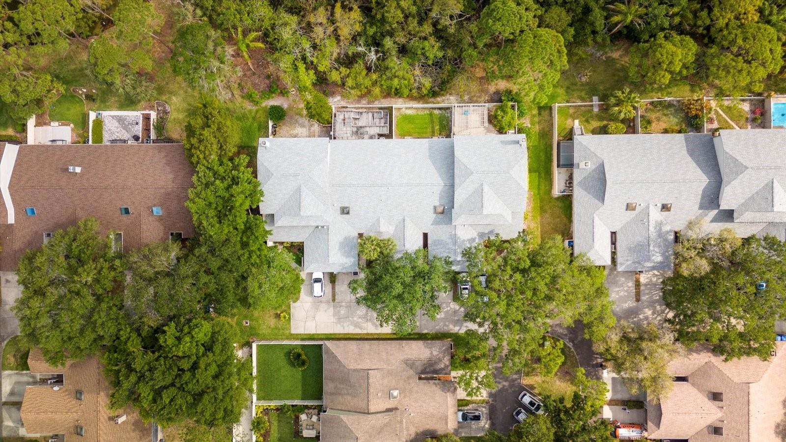 Aerial view of the villa