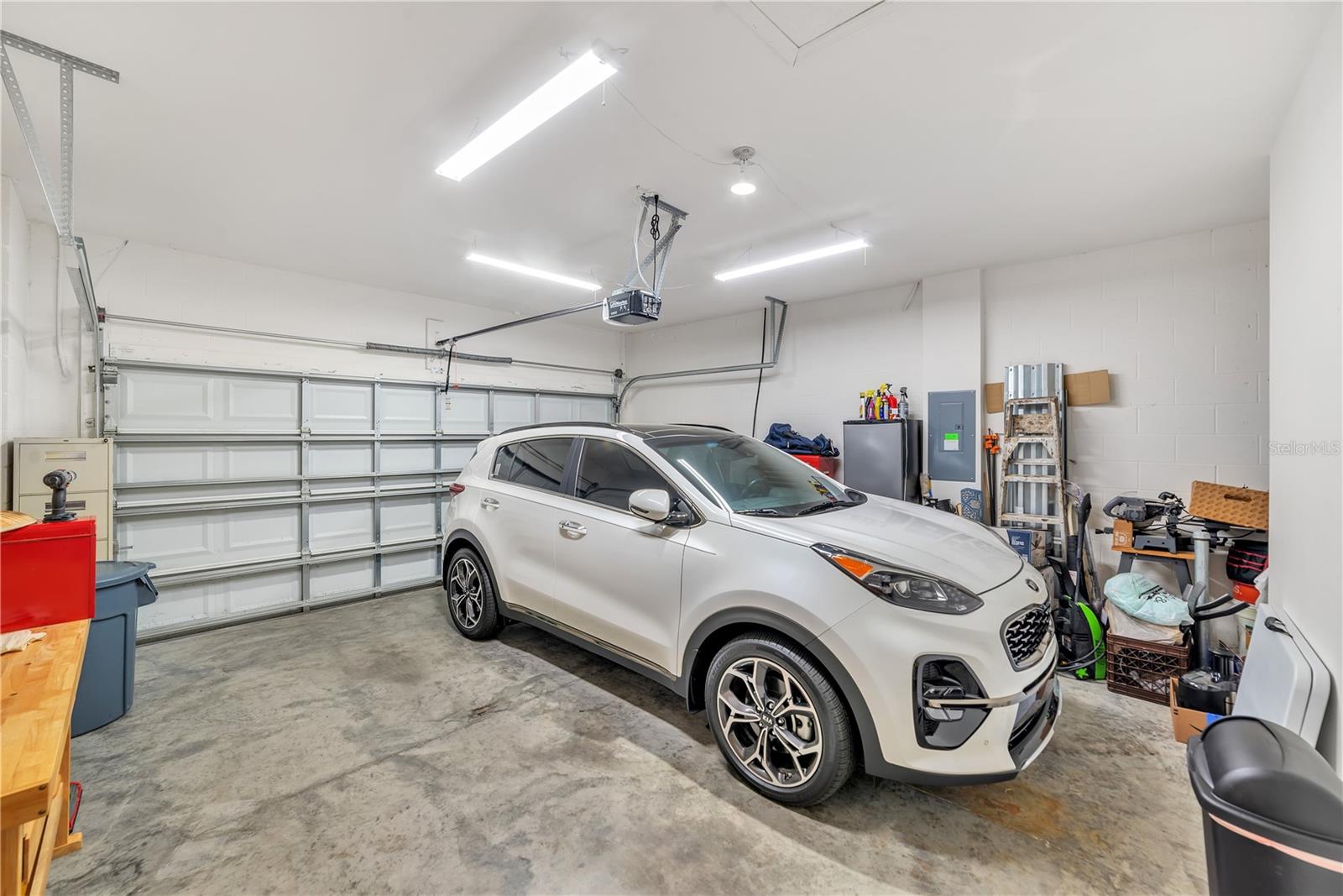 2 CAR GARAGE WITH ATTIC ACCESS.