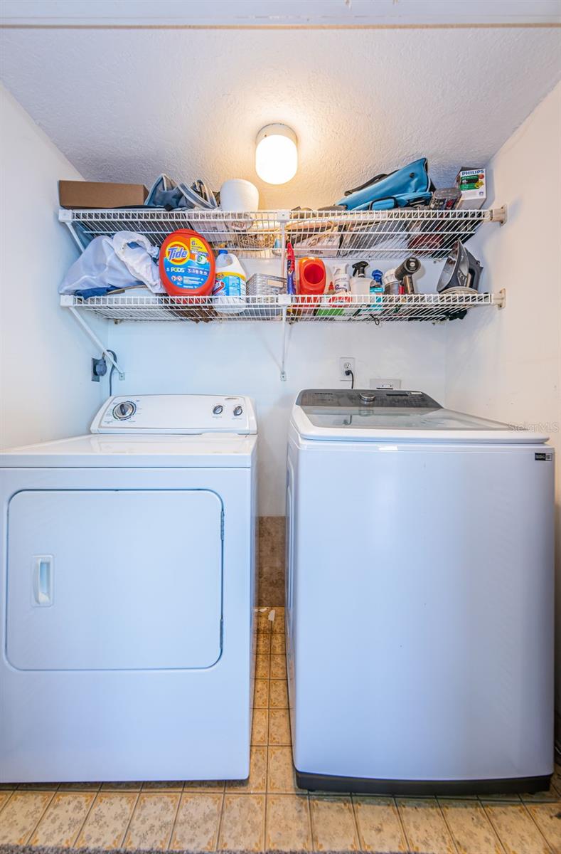The residence features a full-size washer and dryer.