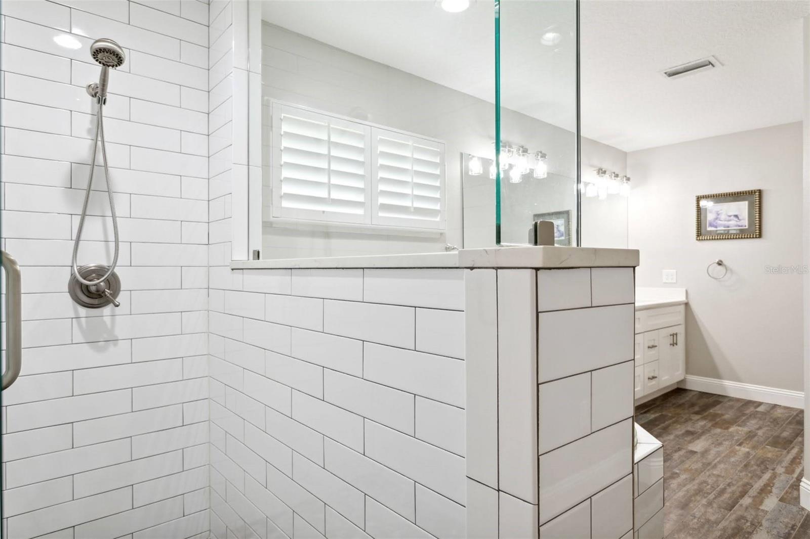 Light and airy master bathroom