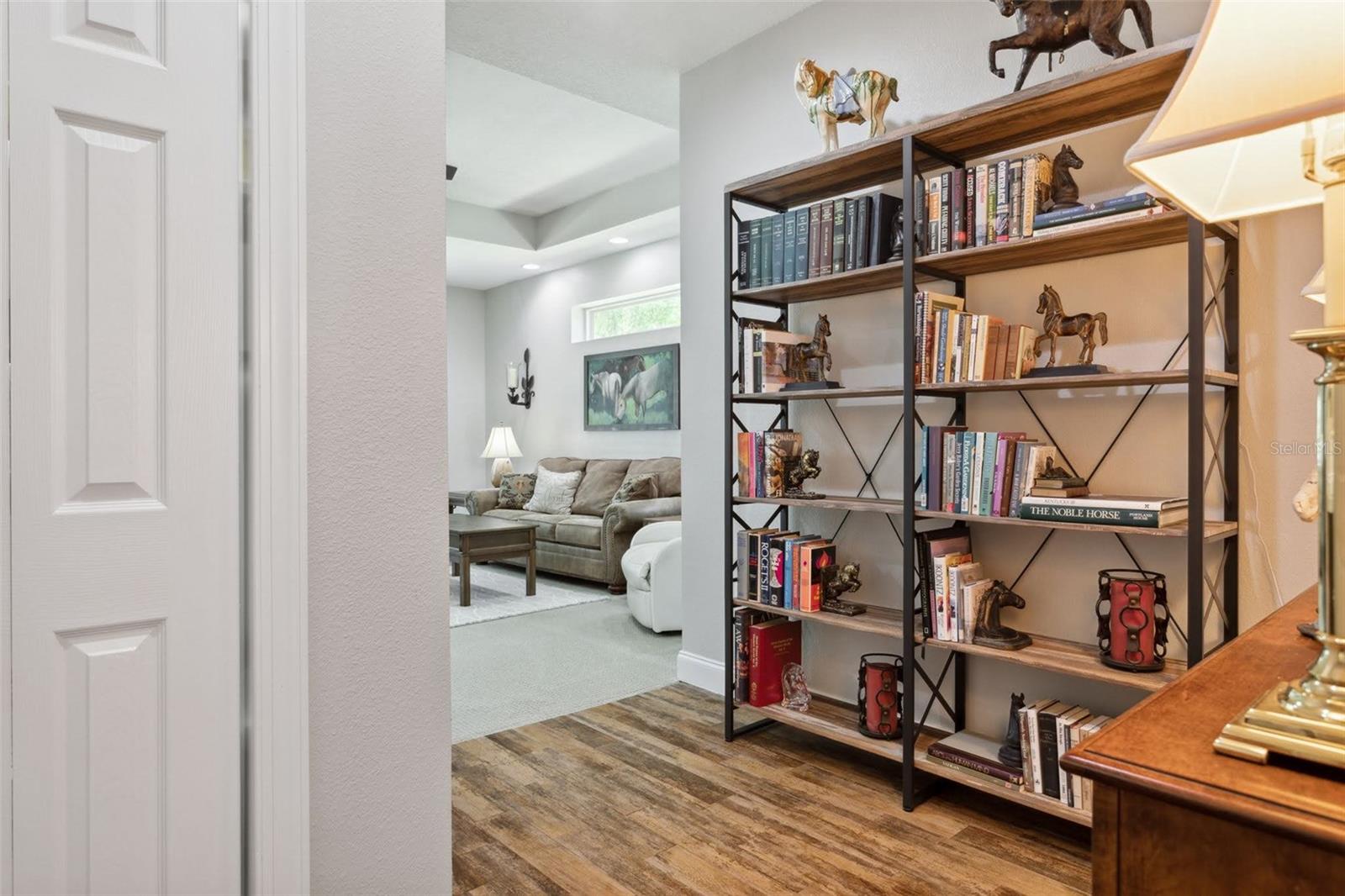 Entrance from passage way into Media Room/Den/Homeschool Room