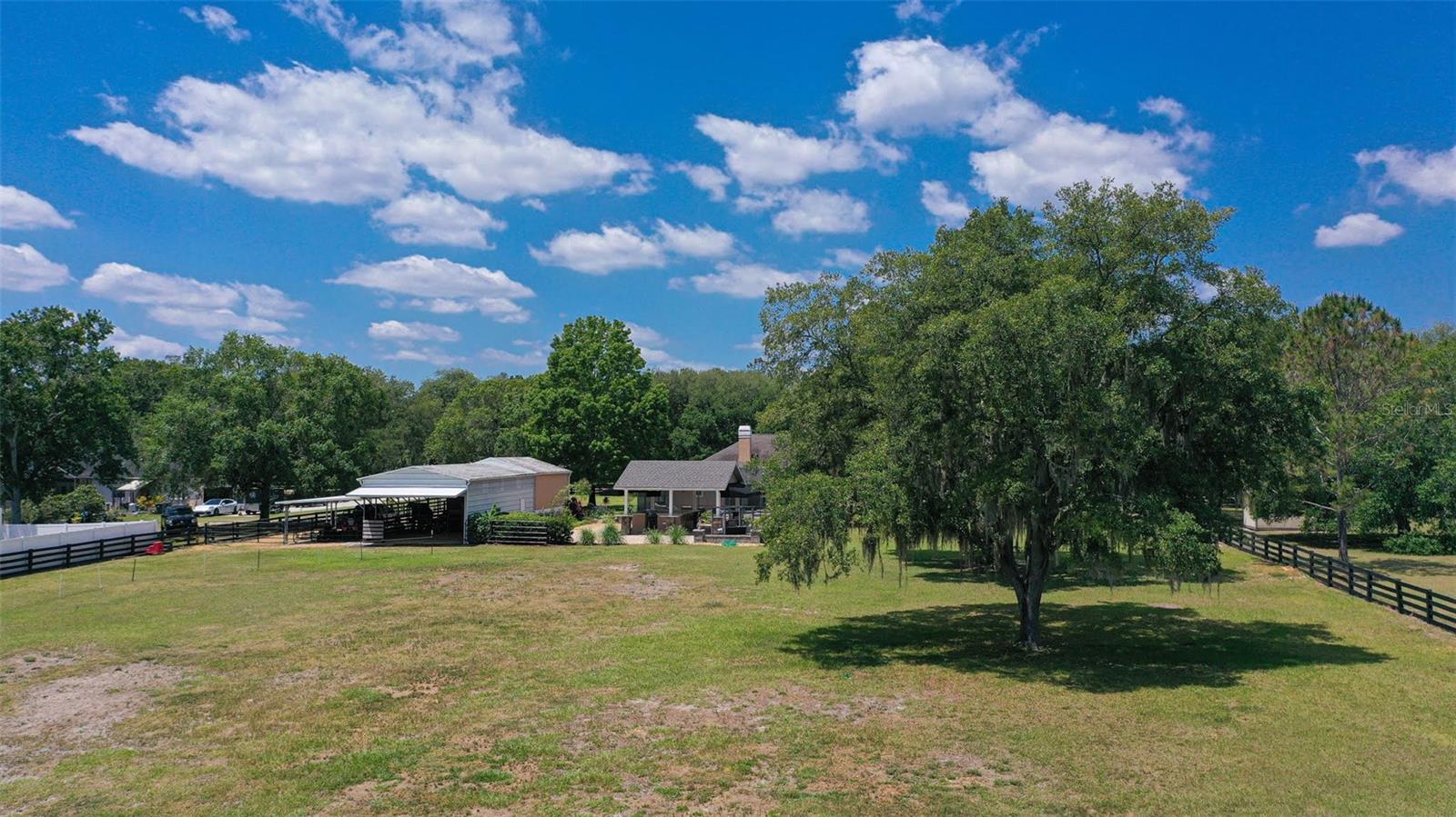 The house view from the back acreage