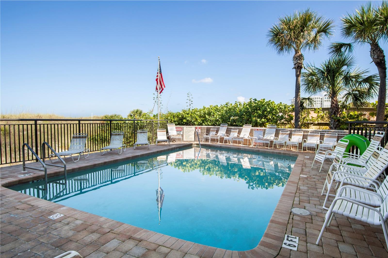 Gulf front heated pool