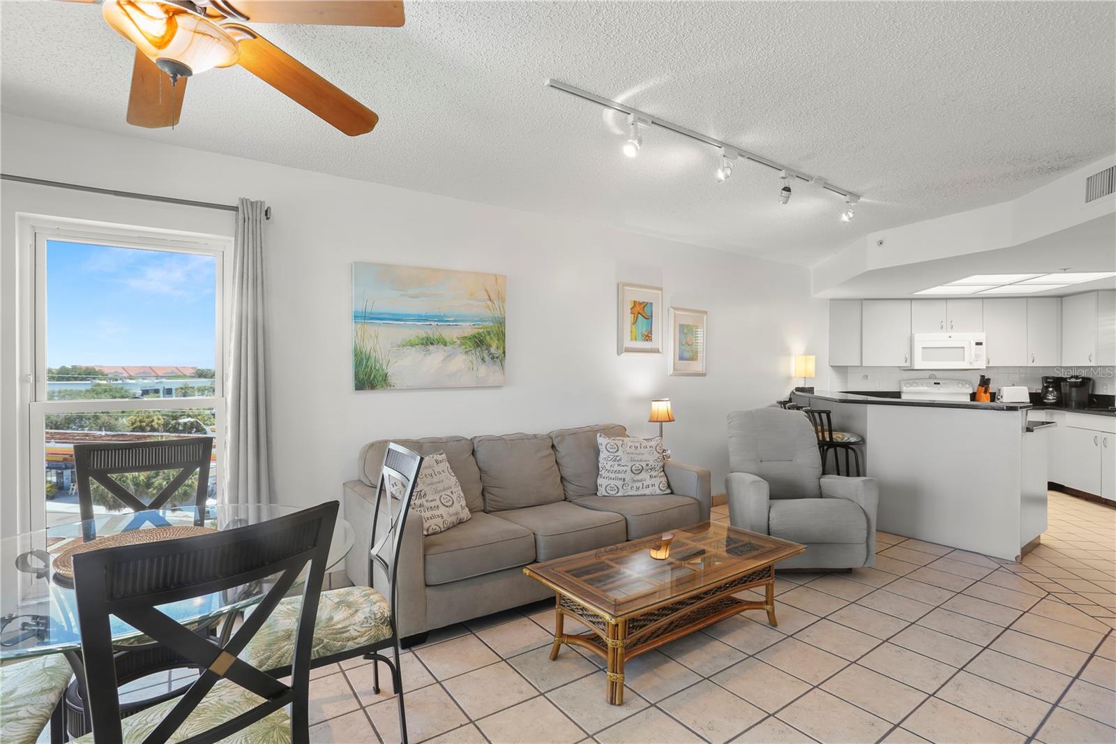 Living Room, Kitchen