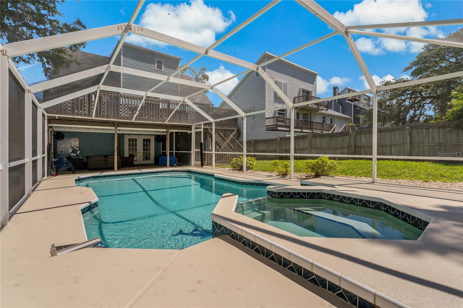 COVERED AND SPACIOUS POOL & SPA!