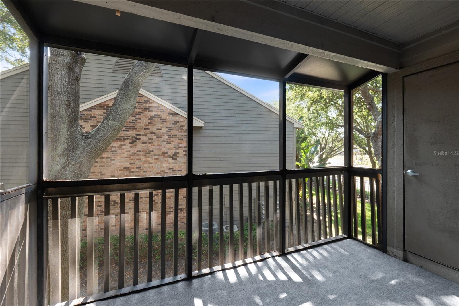 Private Balcony with storage area