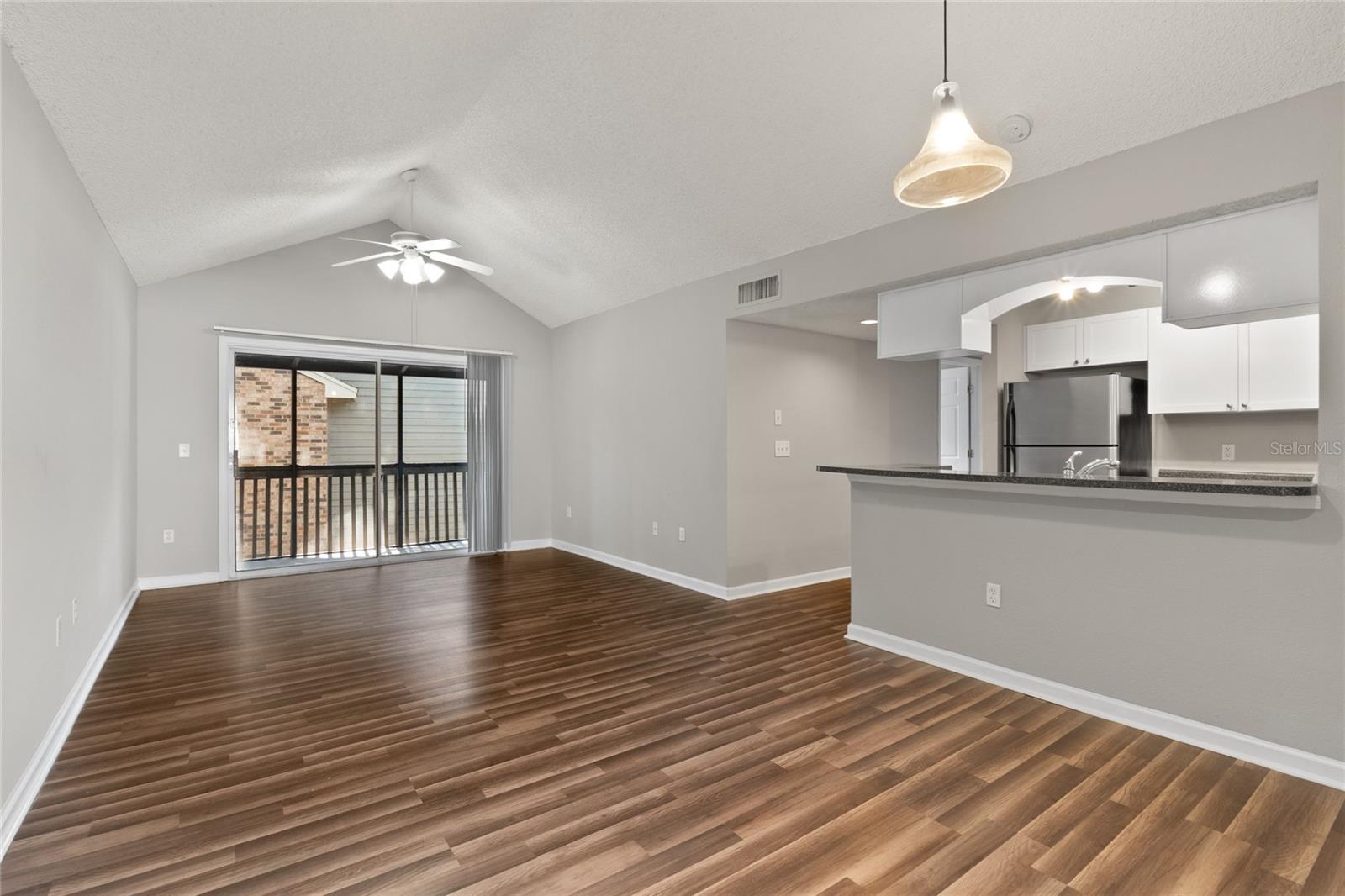 Dining Room/Living Room Combination with access to the kitchen